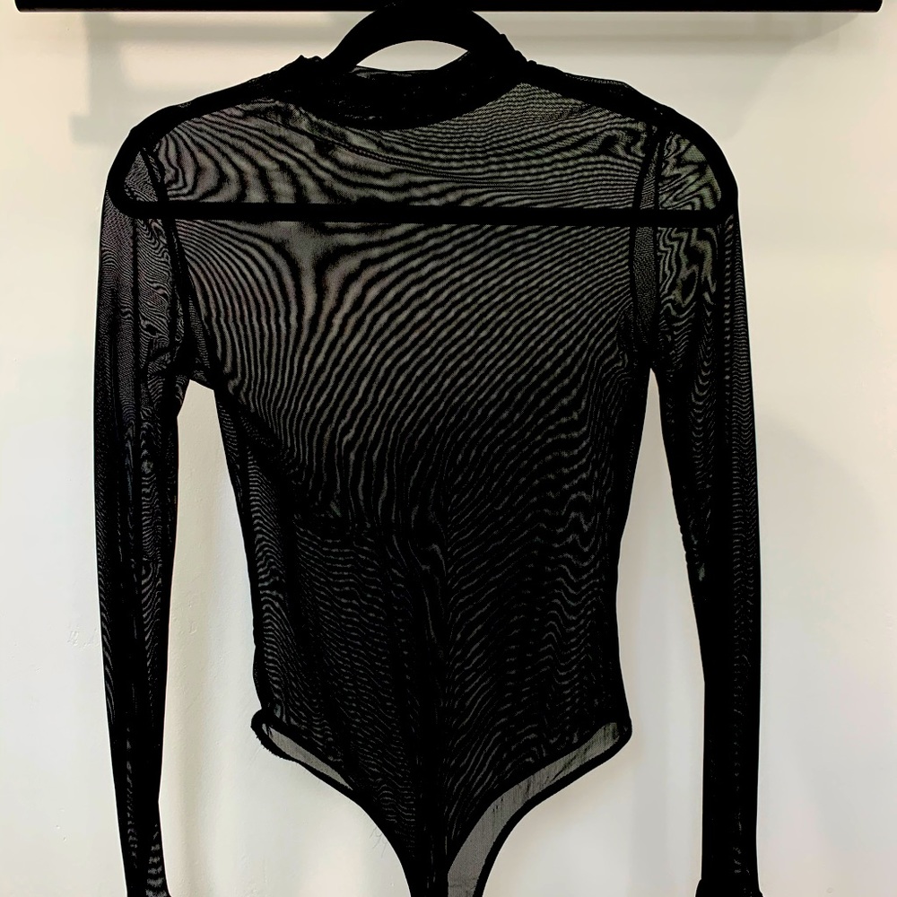 Black Mesh Bodysuit